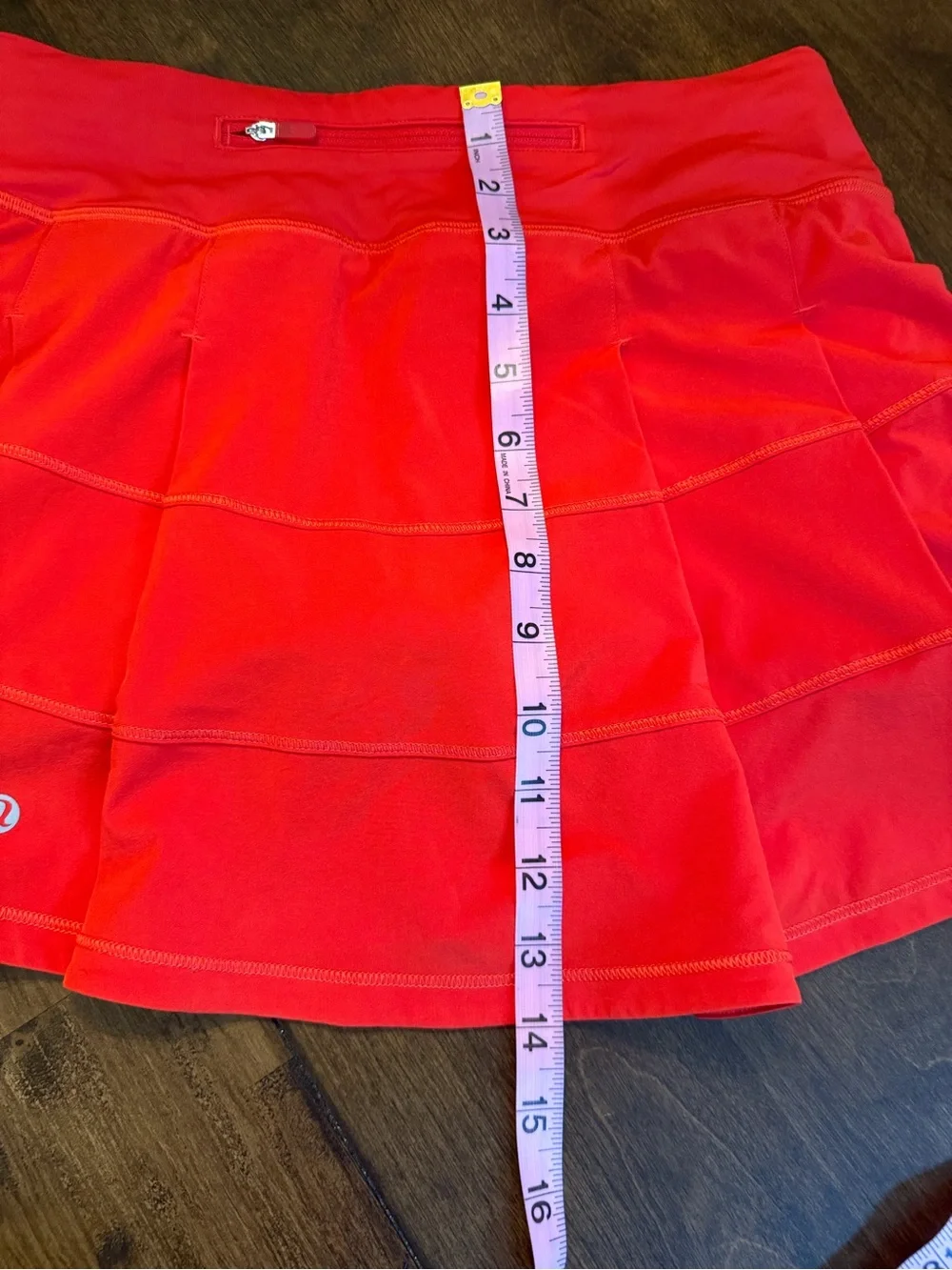 lululemon athletica Pace Rival Vibrant Coral Athletic Skort
